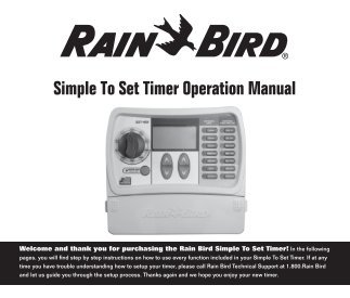 rainbird isa 406 manual pdf